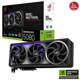 Resim Asus RTX 5080 ROG Astral OC Edition ROG-ASTRAL-RTX5080-O16G-GAMING 256Bit GDDR7 16GB Ekran Kartı 