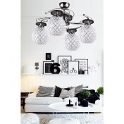 Resim Ilay Siyah 4'lü Beyaz Baklava Camlı 