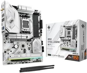Resim ASRock B850 Steel Legend WiFi RGB ATX Anakart, AMD AM5 Ryzen 9000 & 8000, DDR5, 4x M.2 SSD, 4k 120Hz, AMD Expo, WiFi 7 