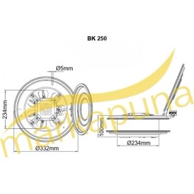 Resim Bahçıvan 25 cm çap BK 250 890 m³/h Debi 220/230 volt Monofaze Aksiyel Kapaklı Aspiratör 
