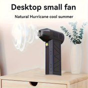 Resim Güçlü 5600mAh LED El Fanı Büyük Pil ile - USB Şarj Edilebilir, 1 Dakikada 130.000 RPM, Taşınabilir Soğutma, Hava Dağılımı, Toz Temizleme, Kar Soğutma, Barbekü, Evcil Hayvan Tüyleri ve Şişirme için - Dayanıklı Plastik Kapalı / Açık Kişisel Fan 