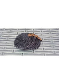 Resim 6 Adet Hasır Bardak Altlığı Çay Kahve Fincan Altlığı Antrasit Antrasit 