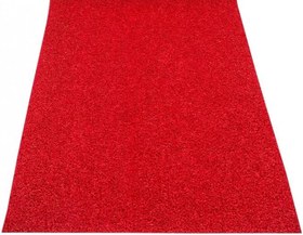 Resim KIRMIZI Kaydırmaz Kaymaz Yolluk Halı Kıvırcık Paspas 120CM X 500 CM 