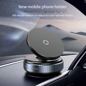 Resim Yüksek puanlı manyetik araba telefon tutucu: Kullanımı kolaylaştıran 360 derece dönebilir. 