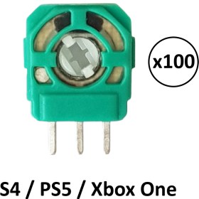 Resim 100 Adet 2.3k Ps4 Ps5 Xbox One Analog Mikro Direnç Potans Yeşil 