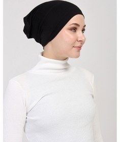 Resim Pratik Tesettür Boru Bone Siyah 