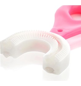 Resim Silikon Çocuk Diş Fırçası Tartar Temizleyici (2-12 Yaş) - Pembe 