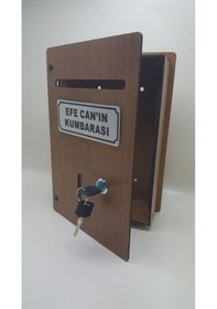 Resim Büyük Boy Ahşap Kişiye Özel Kumbara 
