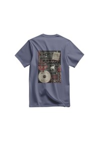 Resim Unisex Kısa Kollu Filistin Eski Gazeti Sayfası Baskılı Tişört S - 2xl T300030 Koyu Gri 
