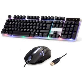Resim Raynox RX-K800 Işıklı Oyuncu Q Klavye Mouse Seti̇ 