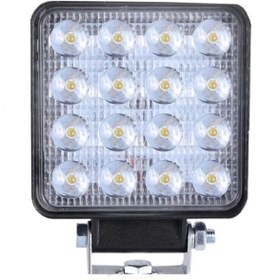 Resim MDN Off Road Gündüz Farı 16 Led Kare Çalışma Lambası 48 Watt 