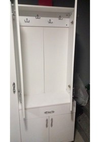 Resim Evistro Portmanto Aynalı Vestiyer Ayakkabılık Dolap Elbise Askılı Demont 