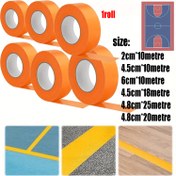 Resim Turuncu Açık Hava Spor Sahası İşaretleme Bandı, 25m Uzun, Kolay Koparılabilir, Hava Koşullarına Dayanıklı PE Tutkal, Çeşitli Boyutlarda Mevcut (10metre/18metre/20metre/25metre), Basketbol, Futbol, Tenis Sahaları İçin Uygundur, Dayanıklı Çizgi İşaretleme Bandı 