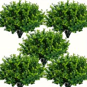Resim 12 Adet UV Dayanıklı Yapay Okaliptüs Çalıları, Plastik, İç ve Dış Mekan Dekoru, Babalar Günü, Anneler Günü, Sevgililer Günü, Juneteenth, Mezuniyet, Ev Açma Töreni, Düğünler ve Bahçeler için 
