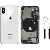 Resim instatech Apple Iphone X Uyumlu Dolu Kasa + Montaj Seti Hediye - Silver 