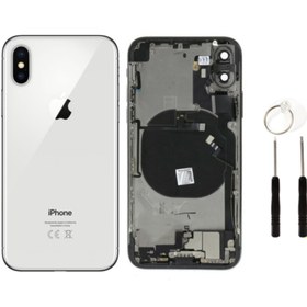 Resim instatech Apple Iphone X Uyumlu Dolu Kasa + Montaj Seti Hediye - Silver 