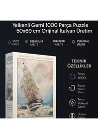 Resim Clementoni High Quality Collection Yelkenli Gemi 1000 Parça Puzzle 50x69 Cm Orijinal İtalyan Üretim 