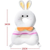 Resim Dianziye Yazlık Bebek Yürüyen Kafa Koruyucu Yastığı, Çocuklar İçin Çok Amaçlı Tavşan Desenli, Nemlendirici Malzemeyle, Kutuplu Kemer Yok, Fabrika Direkt 