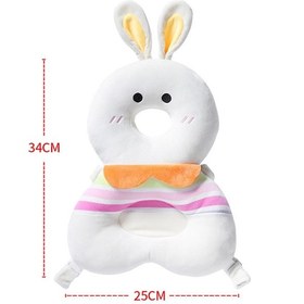 Resim Dianziye Yazlık Bebek Yürüyen Kafa Koruyucu Yastığı, Çocuklar İçin Çok Amaçlı Tavşan Desenli, Nemlendirici Malzemeyle, Kutuplu Kemer Yok, Fabrika Direkt 