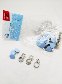 Resim Klinkshop 15 mm Mavi Boyalı Kapaklı Klikıt Çıtçıt - 25 Adet 