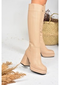 Resim Fox Shoes Ten Platform Topuklu Kadın Çizme L282390109 
