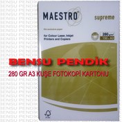 Resim Maestroo A3 280 Gram Lazer Yazıcı Kağıdı A3 280gr Fotokopi Kartonu A3 280 Gr Çıktı Kağıdı 150 Adet 