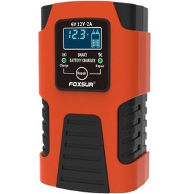 Resim Fastbuy Foxsur 2a / 6v / 12v Araba / Motosiklet Akıllı Şarj Cihazı Kırmızı 