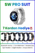 Resim SEYUTECH Sw Pro Suit Akıllı Saat 7 Kordon ve Bluetooth Kulaklık Hediyeli 