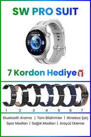 Resim SEYUTECH Sw Pro Suit Akıllı Saat 7 Kordon ve Bluetooth Kulaklık Hediyeli 
