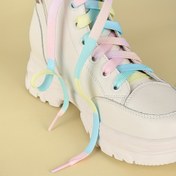 Resim 1 Çift Moda Baskılı Serin Ayakkabı Bağcıkları Sneaker, Kanvas Ayakkabı, Kaykay Ayakkabıları için 