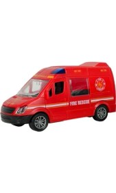 Resim MEGA 1:32 Rescue Team Sürtmeli Acil Durum Araçları Kırmızı 