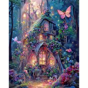 Resim Peri Masalı Büyüsü] Büyülü Kale Elmas Boyama Seti Yetişkinler İçin - 19.99x29.97cm Tam Matkap Yuvarlak Akrilik Elmaslar, DIY 5D Fantezi Sanat & El Sanatları Seti, Ev Duvar Dekoru İçin Canlı Masal Sahnesi, İdeal Hediye, Fantezi Sanat Projesi|Sihirli Orman Teması|Parlak Sanat Eseri, Elmas Sanat Malzemeleri 