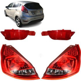 Resim FORD FİESTA SAĞ+SOL ARKA STOP LAMBASI REFLEKTÖR TAKIMI 2008--2012 