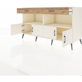 Resim Kronos Konsol 2 Raflı 2 Çekmeceli 4 Kapaklı 176x59x99 Aytaşı-ayta Aytaşı-aytaşı/çam 