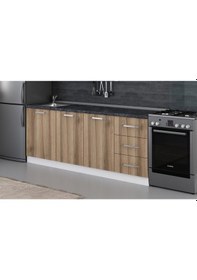 Resim Minar 210 Cm Mutfak Dolabı Beyaz Dore 210-D1-Alt Modül Beyaz 