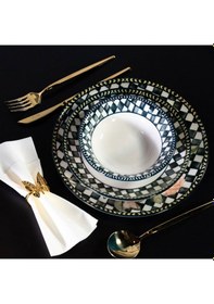 Resim Miss Betty Bird 24 Parça 6 Kişilik Porselen Yemek Takımı Renkli 