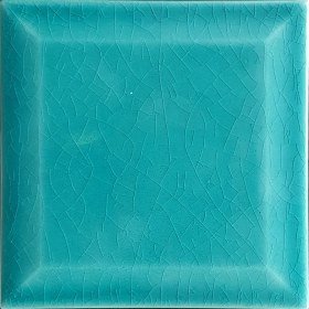 Resim Can Seramik - 13*13 Cm. Turkuaz Kabartmalı Seramik Karo (5 Li 1 Paket) 