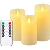 Resim Gajeena Uzaktan Kumandalı 3'lü Led Mum Seti - 4 Zamanlama Modlu, Gerçekçi Titreşimli, İç Ve Dış Mekan Dekorasyonu Diğer 
