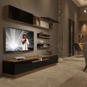 Resim Decoraktiv Trendstyle 5220S Mdf Tv Ünitesi Tv Sehpası Pera Siyah 