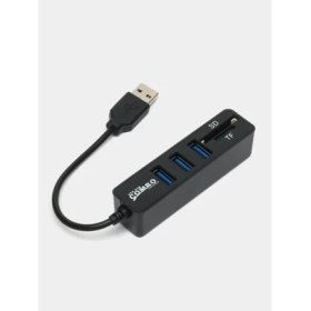 Resim USB Hub 3 Port Microsd Tf Sd Kart Okuyucu Çoklayıcı Combo 