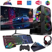Resim ROGAME I5 14400f 32gb Ddr4 1tb M2 8gb Rx580 24" Monitörlü Oyun Bilgisayarı (GAMİNG SET) 