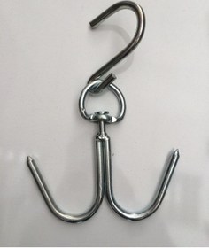 Resim Dönerli Çiftli Et Kancasi 8 Mm Kalin Çelik Et Kancasi 