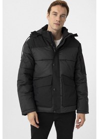 Resim Süvari Siyah Slim Kapitone Mont-34883 Siyah 