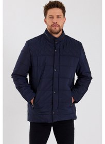 Resim Erkek Lacivert Regular Iç Cepli Içi Kürklü Yıkanabilir Regular Kapitone Mont&Kaban-Lacivert 