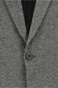 Resim Abdullah Kiğılı 4 Drop Relaxed Fit Rahat Kesim Desenli Gofre Ketenli Ceket 