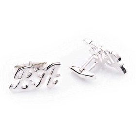 Resim Inure Jewelry Kişiye Özel Gümüş Harf Kol Düğmesi 
