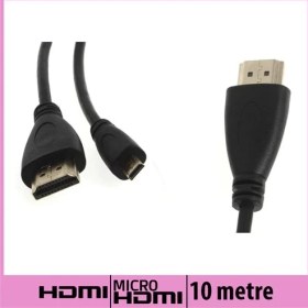 Resim Ti-Mesh Hdmı / Micro Hdmı Kablo V1.4 Yuvarlak Köşeli Siyah - 10M 