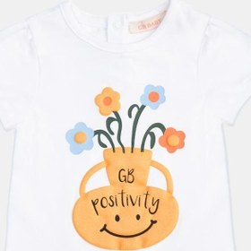 Resim GB Baby Bg Store Kız Bebek Kırık Beyaz Tshirt 23pssbg2505 