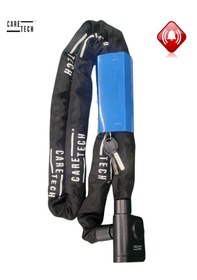 Resim Caretech CT-774 Zincir Kilidi 10mm Motosiklet/Bisiklet Çelik Alarmlı Kılıflı 1.8mt ART 4 Yıldız Sertifikası 