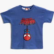 Resim Erkek Bebek Spiderman Lisanslı Kısa Kollu Tişört Pamuklu 